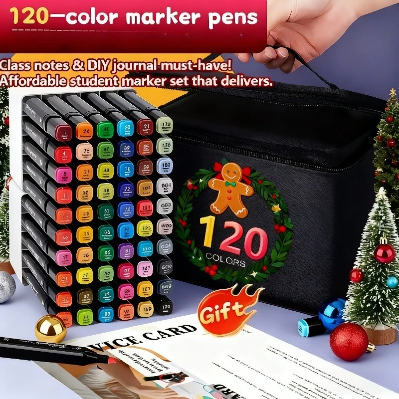 

Набор маркеров из 120 штук — профессиональные ручки для рисования, дизайна и черчения. Идеально подходит для рисования, дизайна анимации, обрисовки контуров, раскрашивания.