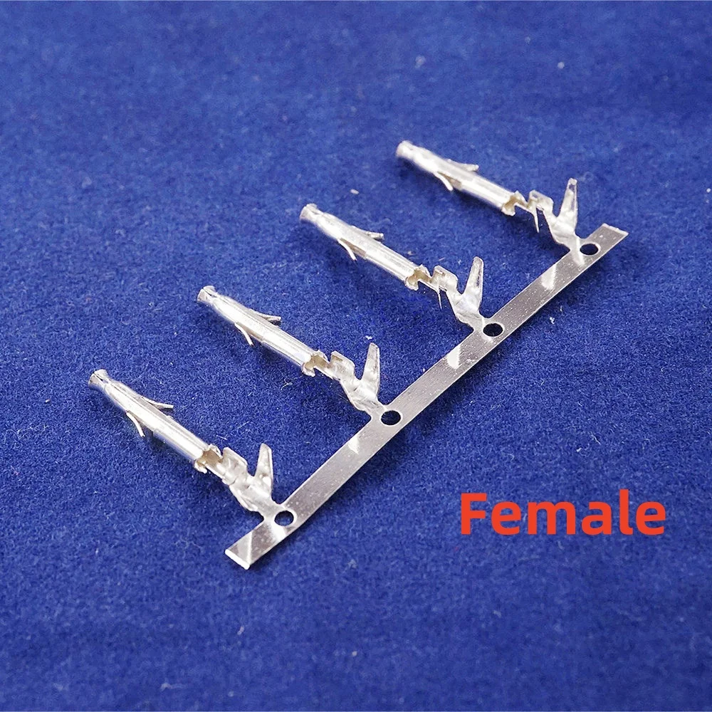 100pcs Female Terminal Socket Contact Tin Crimp 18-22 AWG Stamped Connector FL 4.14 MM 0.163' Mini Universal Mate-N-Lok 770988-1
