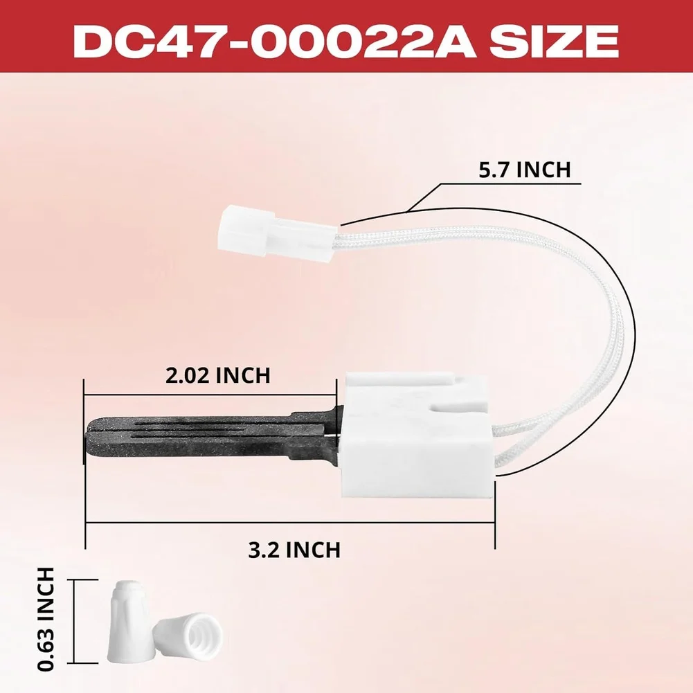 DC47-00022A Dryer Igniter Replacement For Samsung Amana-Kenmore Gas Dryer Heating-Element High Temperature Resistant