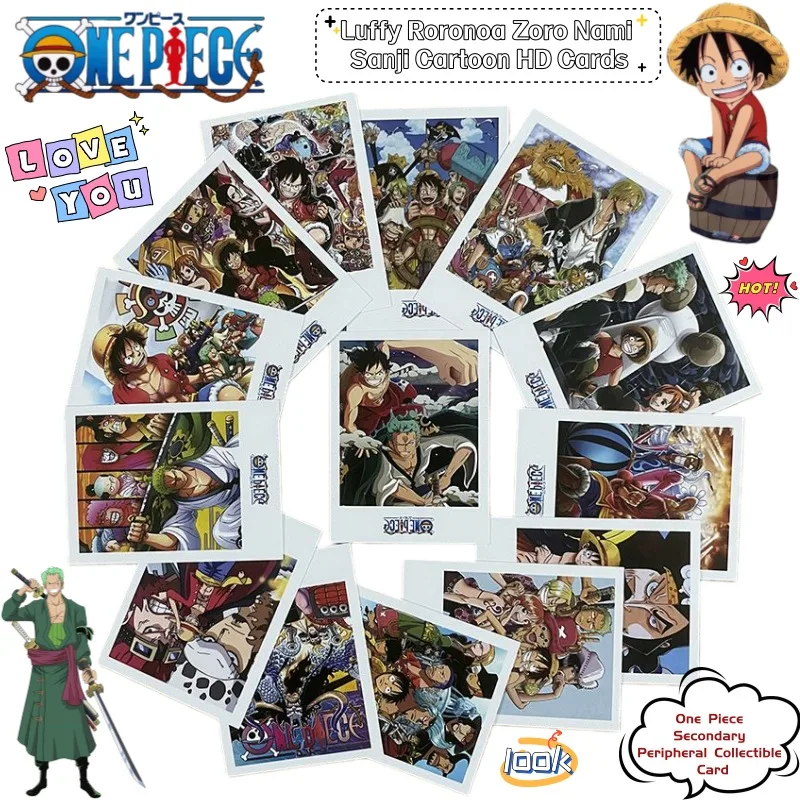 

Коллекционная карточка One Piece: Луффи, Ророноа Зоро, Нами — мультяшная, креативная, HD, маленькая, вторичная анимационная, периферийная, подарочная на праздник