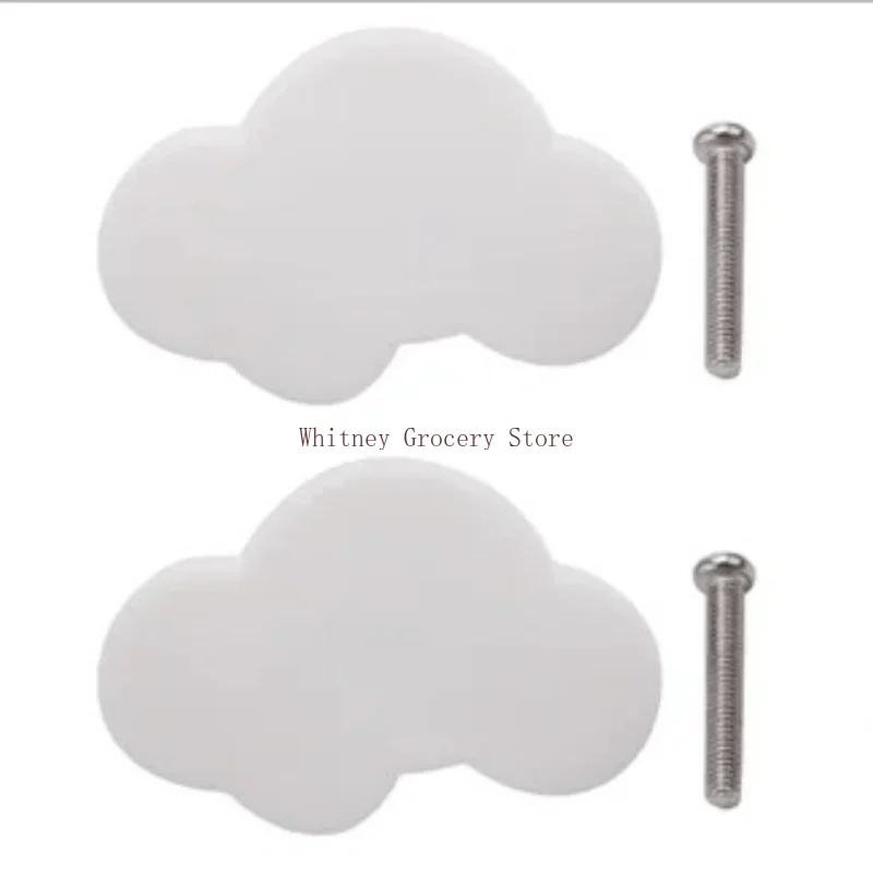 AT13 10Pcs Cartoon Cloud Furniture Handles Children Room Knobs Handles Drawer Pull Handle Door Knob For Bedroom Kitchen
