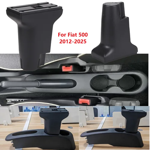 Imagen 2 del producto Reposabrazos para Fiat 500, reposabrazos para coche Fiat CRONOS, reequipamiento dedicado, caja de almacenamiento central Interior, accesorios para coche
