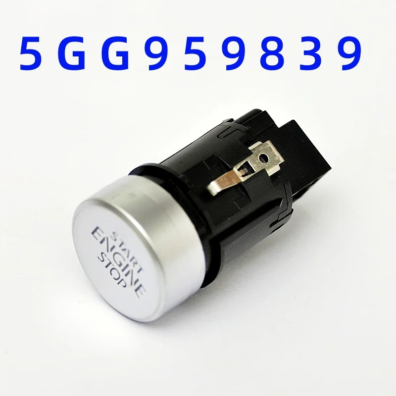 Push Button Starter Switch 5G1959839A 5GG959839 Engine Start Stop Switch Button for Volkswagen Golf 7 MK7 2013-2017 Silver Tone