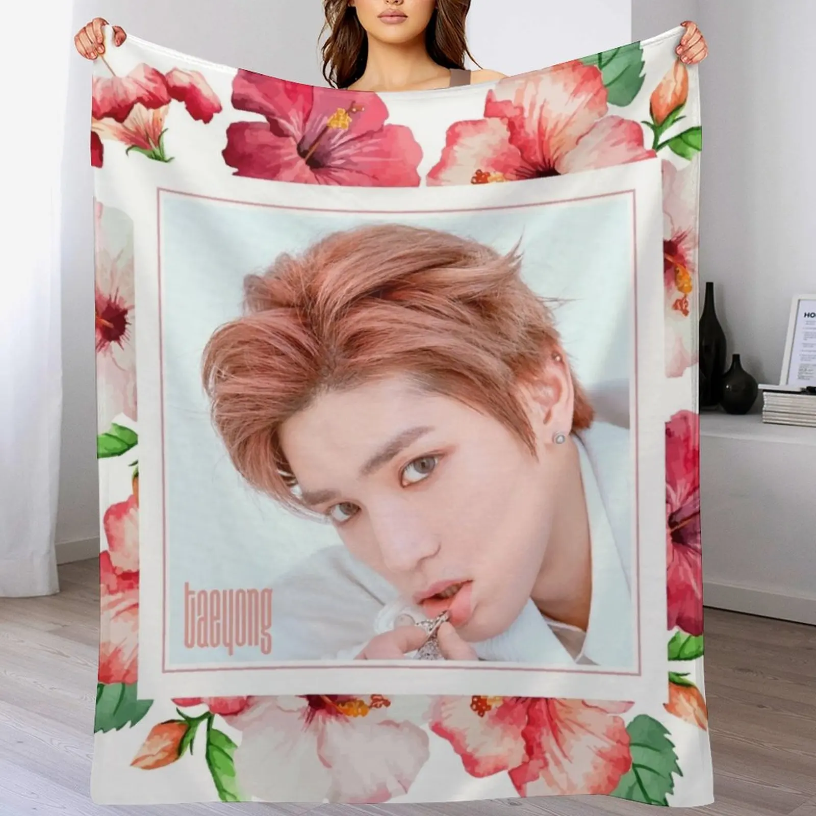 TOUCH NCT 127 Taeyong Throw Blanket Flannel Fabric Luxury Throw Blankets For Baby Blankets