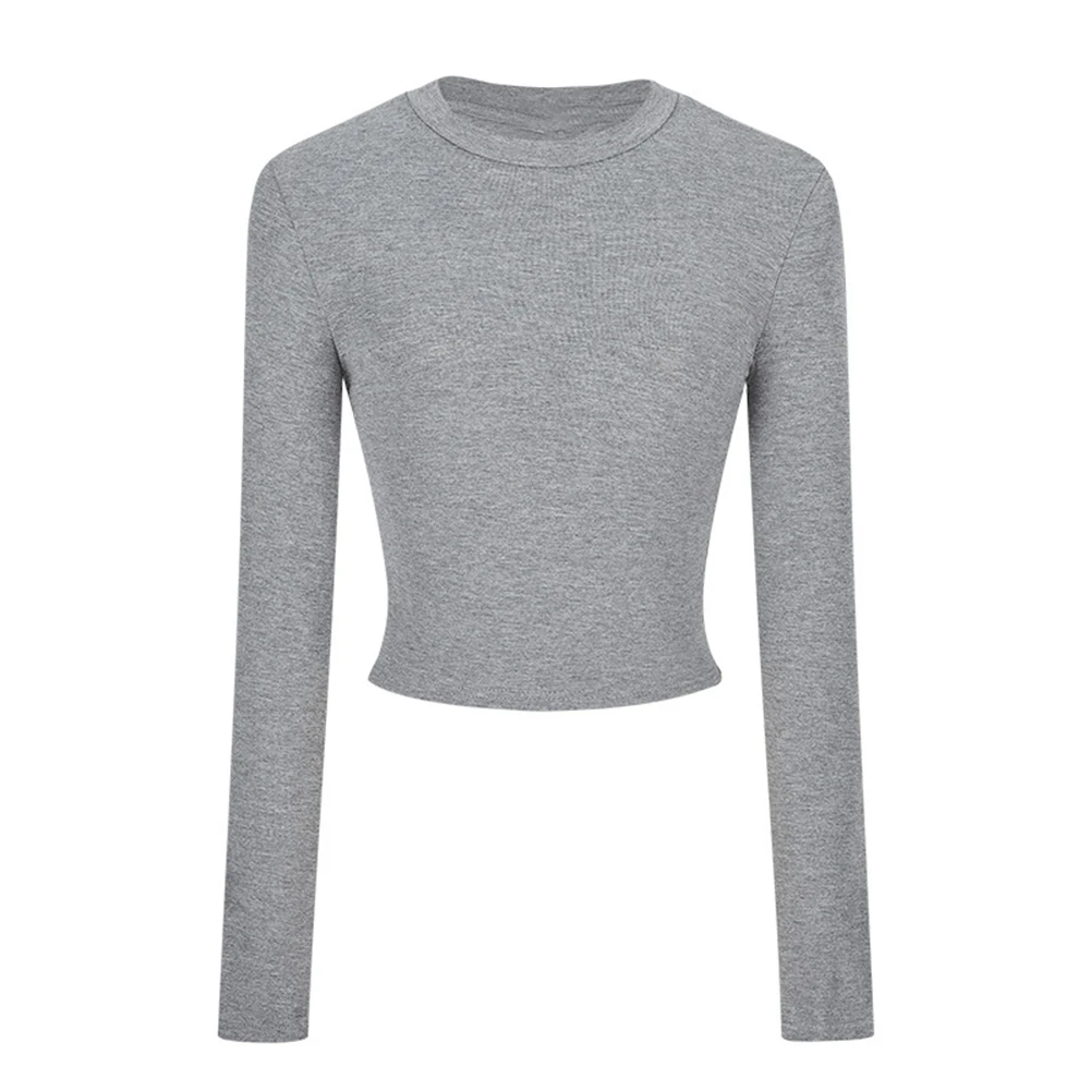 

Всесезонные модные топы, повседневная одежда, белая стильная блузка с длинными рукавами, футболка, новый сорт