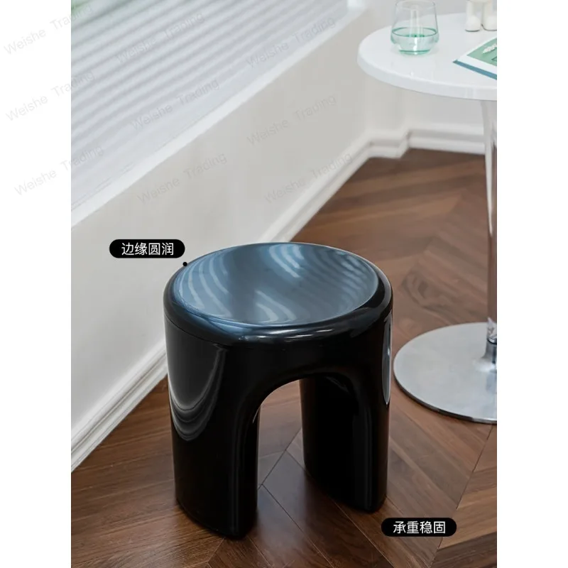 

Living room leisure low stool household door plastic shoe changing stool Nordic round stool