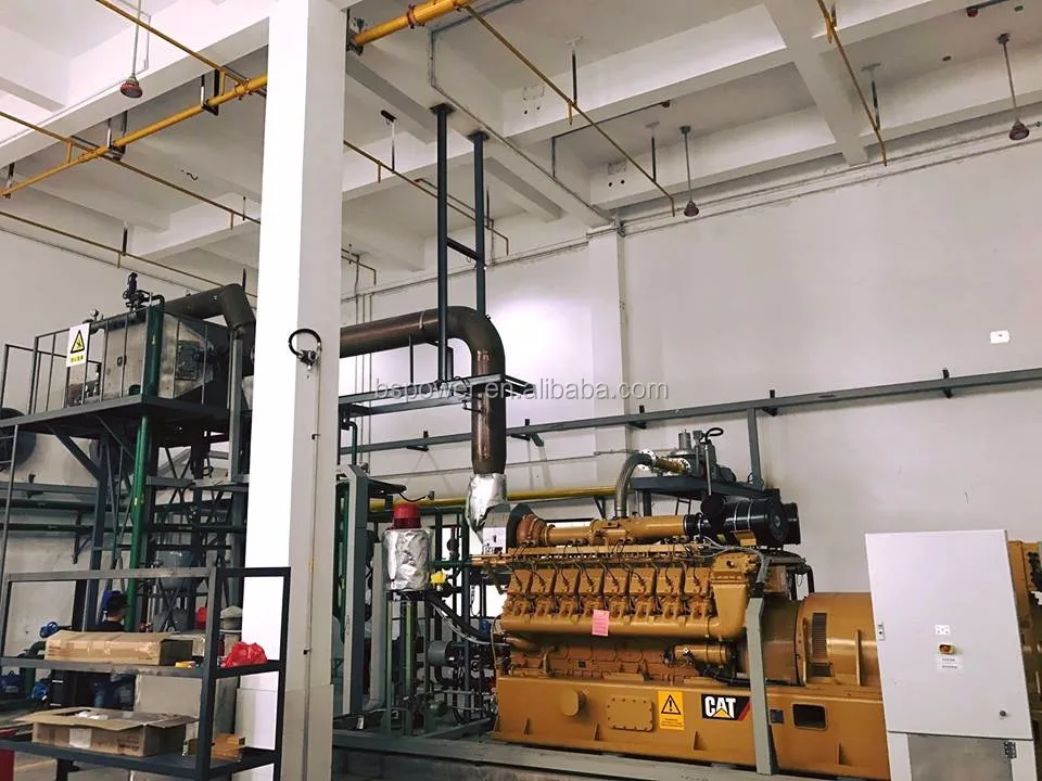 1Mw Tot 2Mw Continu Draaiend Programma Aardgas Cng Lng Biogas Generator Met Warmtekrachtkoppeling Voor Verwerkingsinstallatie