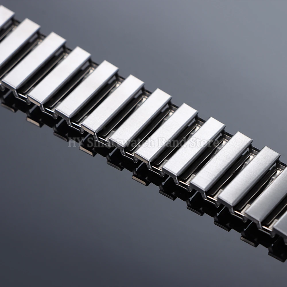 22mm Stainless Steel Elastic Watch Strap for Men Women Metal Stretch Expansion Wrist Band Universal Bracelet Watch Accessories
