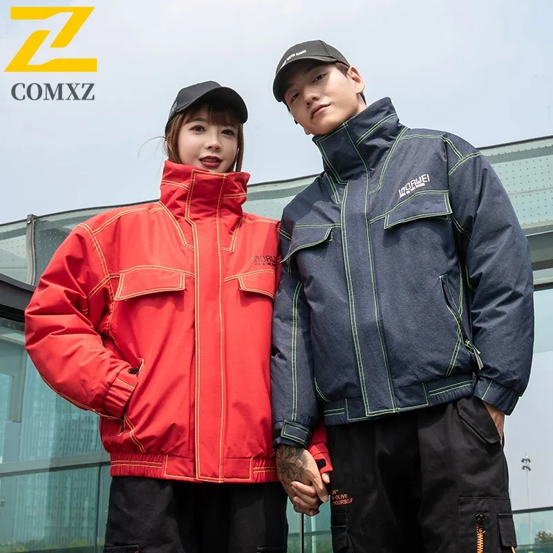 COMXZ Men's Cotton Padded Jacket 2025 Casual Gathering Warm Design Road Trip Down Jacket Daily Wear Lightweight Fit Padding Coat