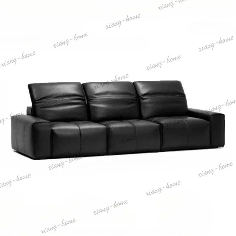 LSLiving Room Sofas And Seating Couch Comfortable Couchs Modern Home Luxury Leather Backrest Adjustable Straight Sofa Furniture