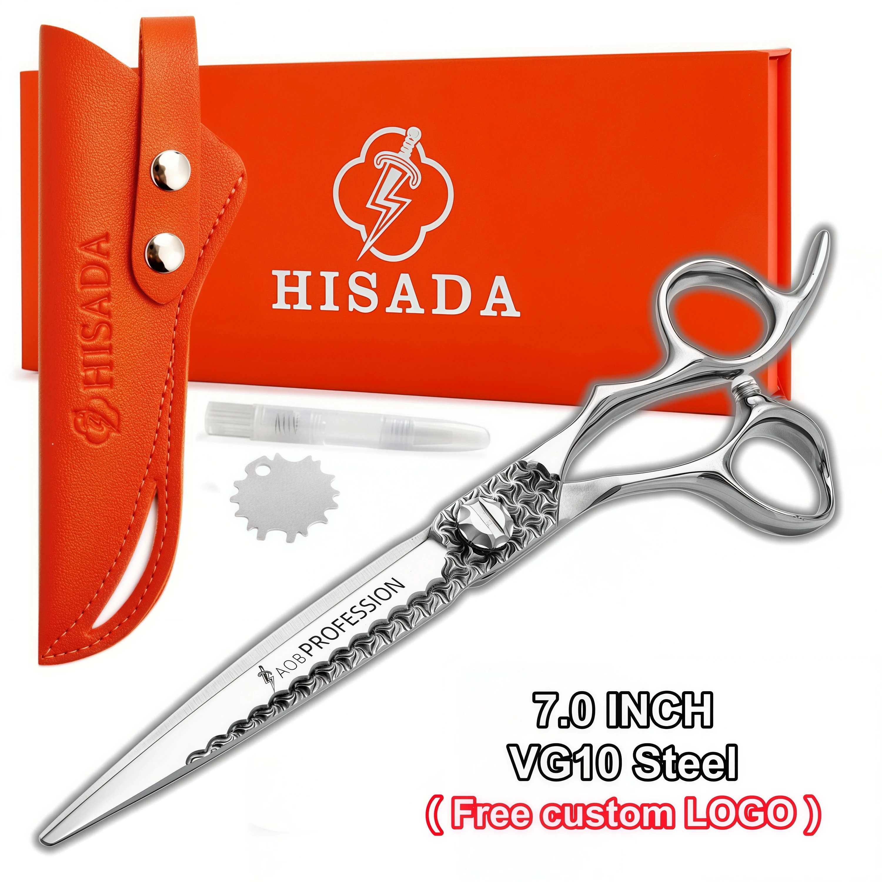 

HISADA парикмахерские ножницы профессиональные 7,0-дюймовые ножницы для волос японский материал VG10 ручной работы парикмахерские ножницы аксессуары