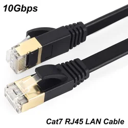 10Gbps Cat 7 ekranowany kabel sieciowy RJ45 wl Cat7 płaski Patch do Router modemu Loptop PC 1m 2m 3m 5m 10m 20m 30m