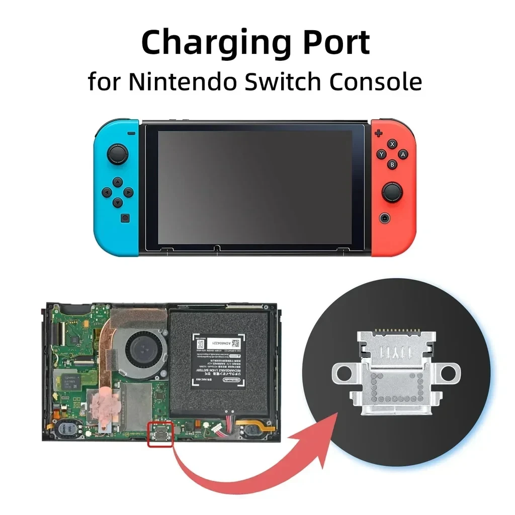 5PCS  New for Nintendo Switch Ns Console USB Type-C Power Charging Socket Port Connector