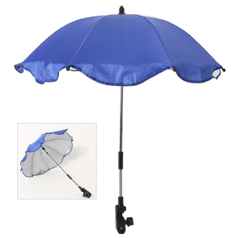 

Adjustable Stroller Umbrella Mount Pram Pushchair Sun Protection Stand Uv Shield Free Hands Clip For Bike Carriage Royal