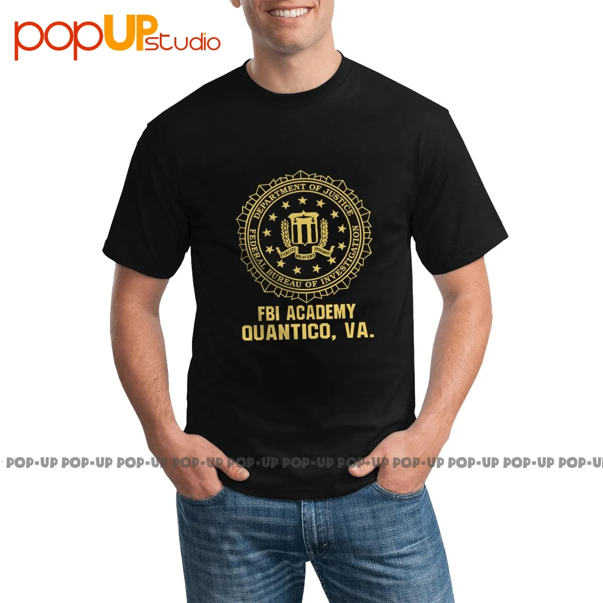 New Fbi F.B.I Academy Quantico Va Virginia T-shirt Daily Hipster All-Match Tee Shirt