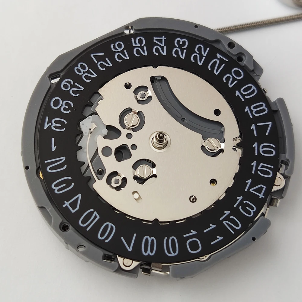 Кварцевые часы-хронограф, черный Высокоточный сменный механизм для наручных часов VK SERIES VK63, часы с 3 часовыми позициями, с одним циферблатом