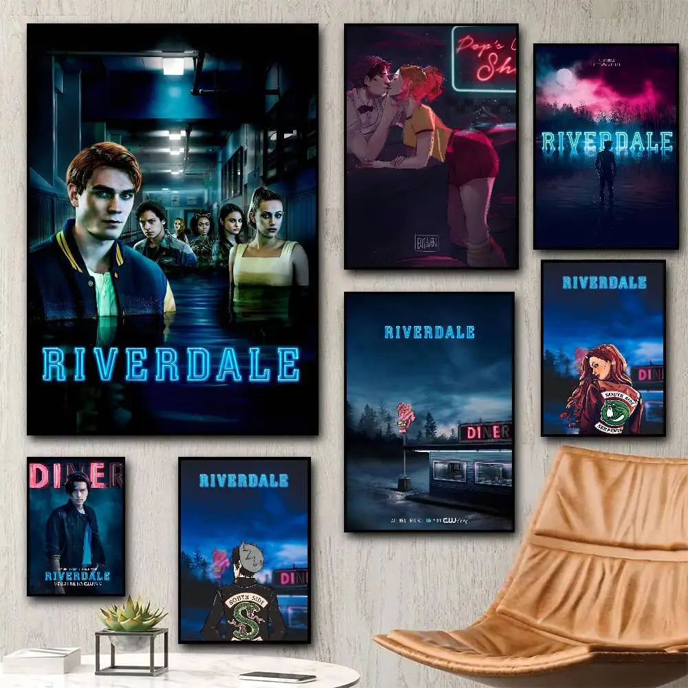 Póster de Anime R-Riverdale, pegatina impresa, arte de pared impermeable para sala de estar, dormitorio, decoración del hogar, 1 ud.