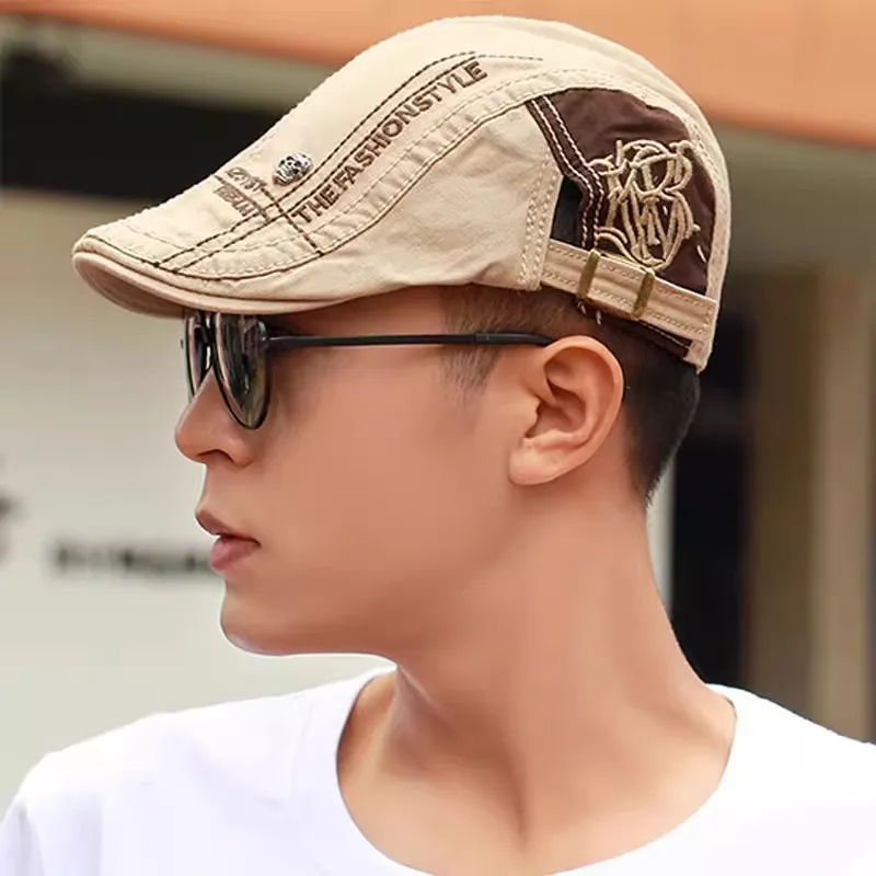 New Korean version of beret four seasons versatile men and women outdoor simple versatile casual front hat image 3
