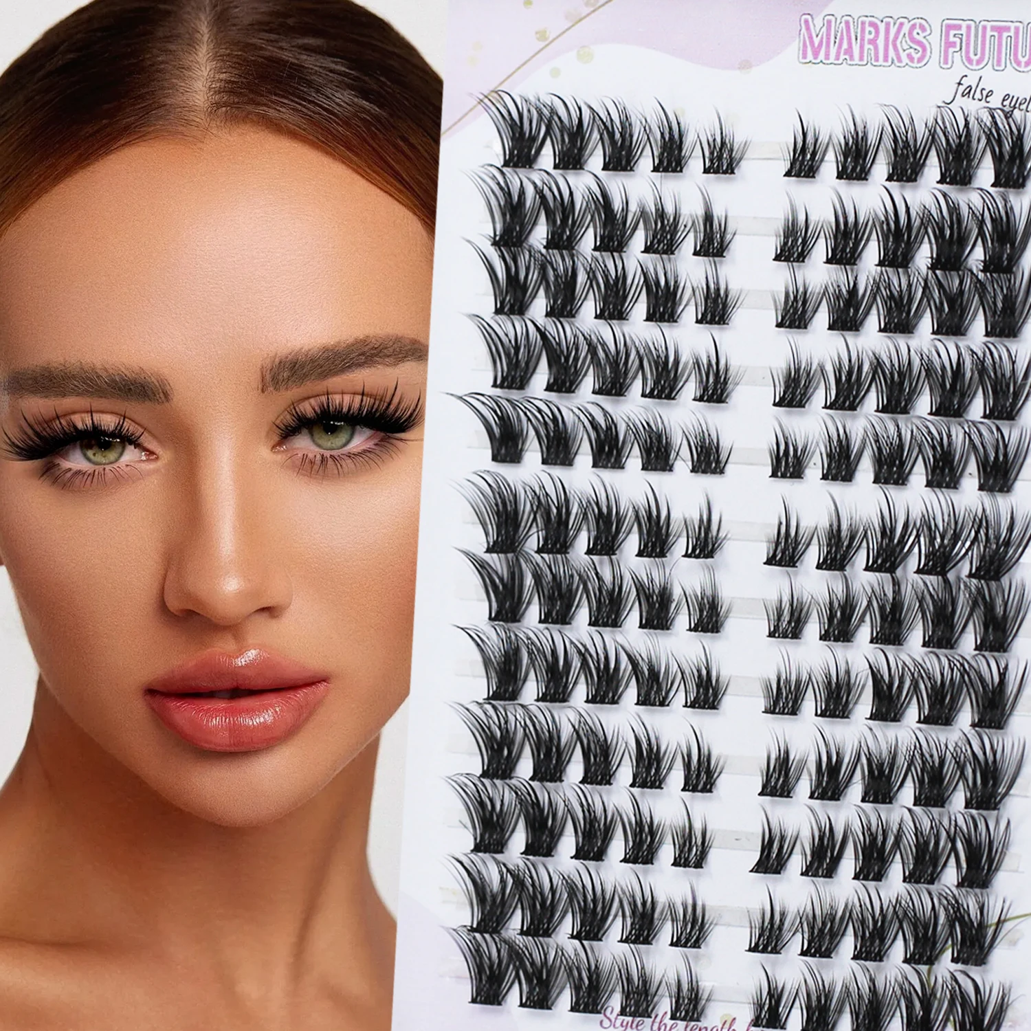 120 Cachos de Cílios Naturais com Curvatura C, Estilo Manga Olho de Gato Natural, Comprimento Misto 11-15mm, Densos e Reutilizáveis, Perfeitos para Iniciantes, para Uso Doméstico, Adequados para Baile de Formatura, Festas Diárias, Cílios Manga, Olhar de O