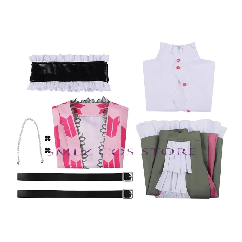 

s;3,t'7\b/Anime Kanroji Mitsuri Cosplay Costume Japanese Pink Kimono Outfit Halloween Carnival Party Disguise Stage Dr2;d,6'v\8/