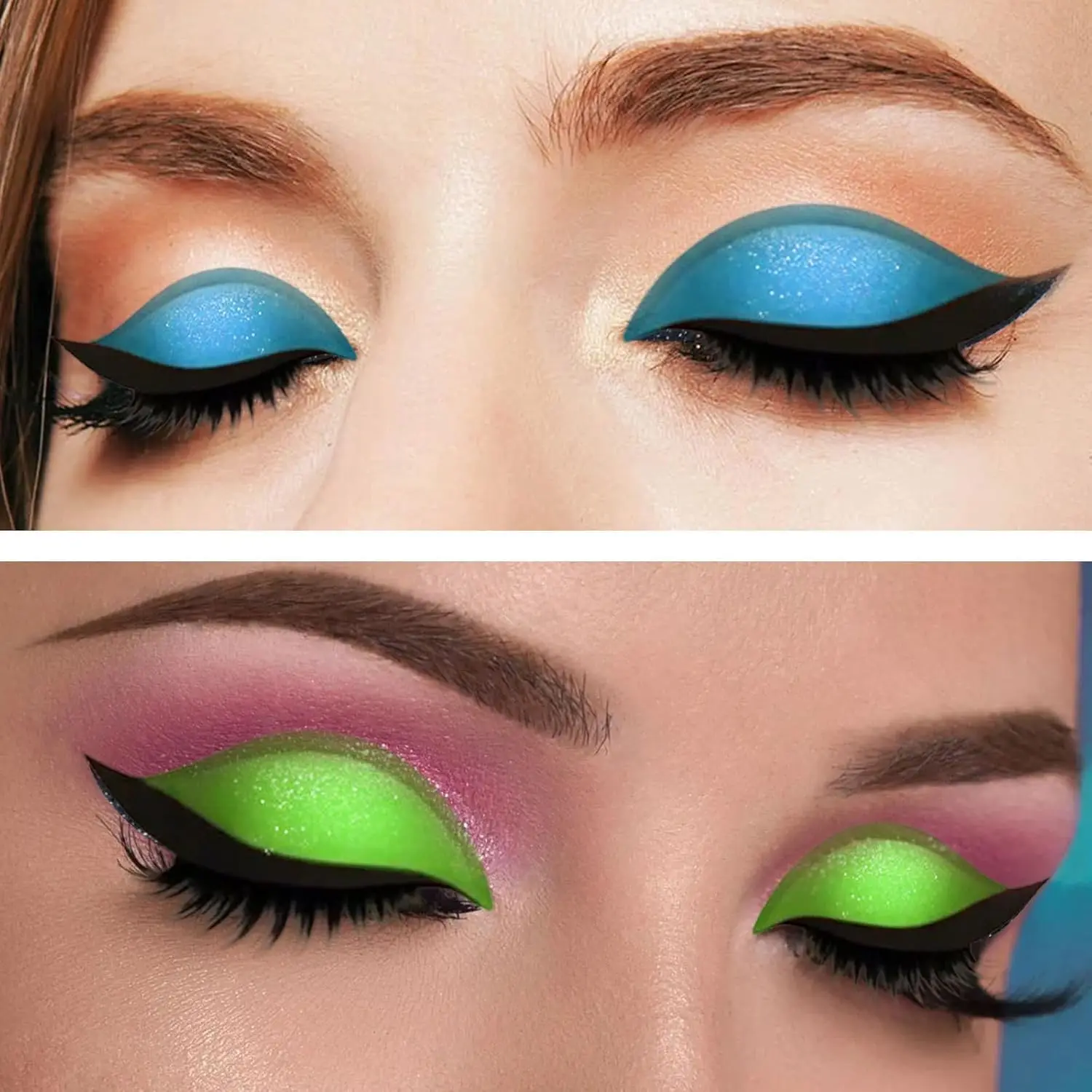 2-in-1 Reusable Eyeshadow & False Lashes Stickers - Lazy Design Eyelid Patches for Party Events/Festive Makeup Accessories/Daily