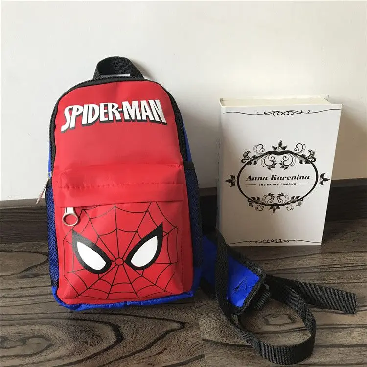 Marvel Spider-Man mochila de viagem infantil, Capitão América, criativa, personalizada, casual, mensageiro, bolsa de peito para meninos, atacado