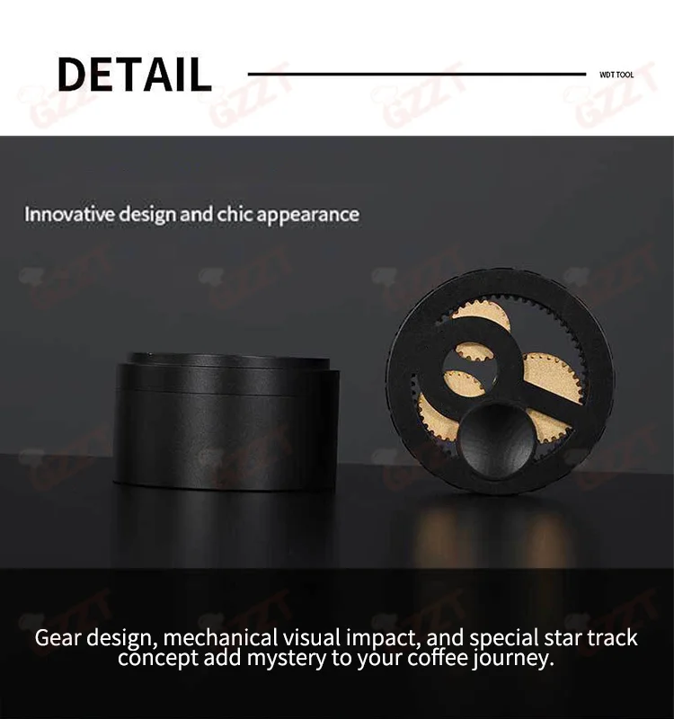 GZZT NCD58 Needle Type Coffee Distributor 58mm/54mm/51mm Compatible Coffee Tamper Space Aluminum & Stainless Steel Tamping Tool