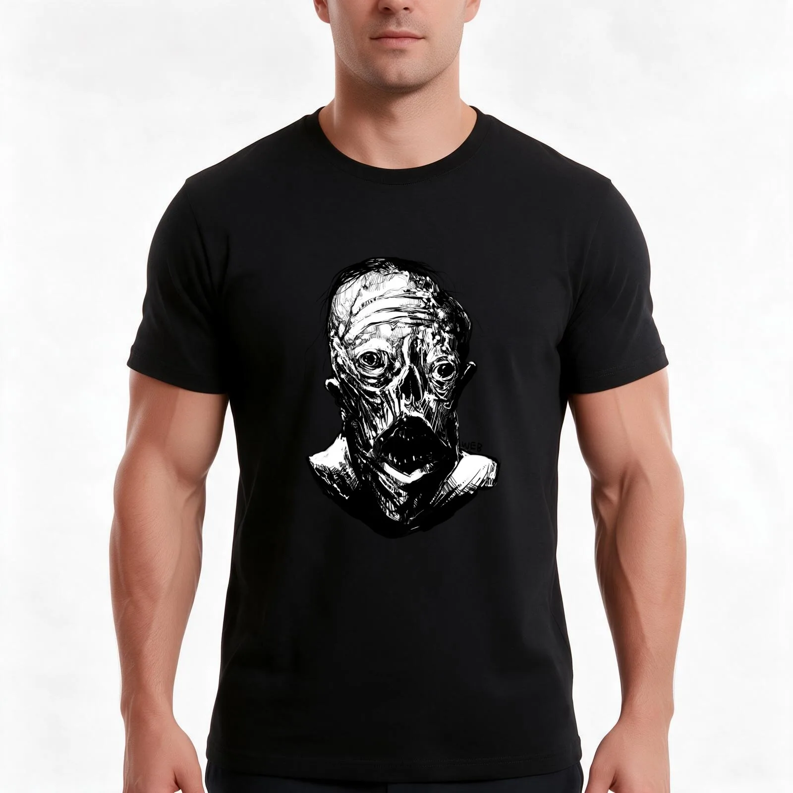 The Innsmouth look T-Shirt, Summer Casual Cotton Tee, Oversized Streetwear Tops, Vintage Graphic Print, Loose Fit Short Sleeve