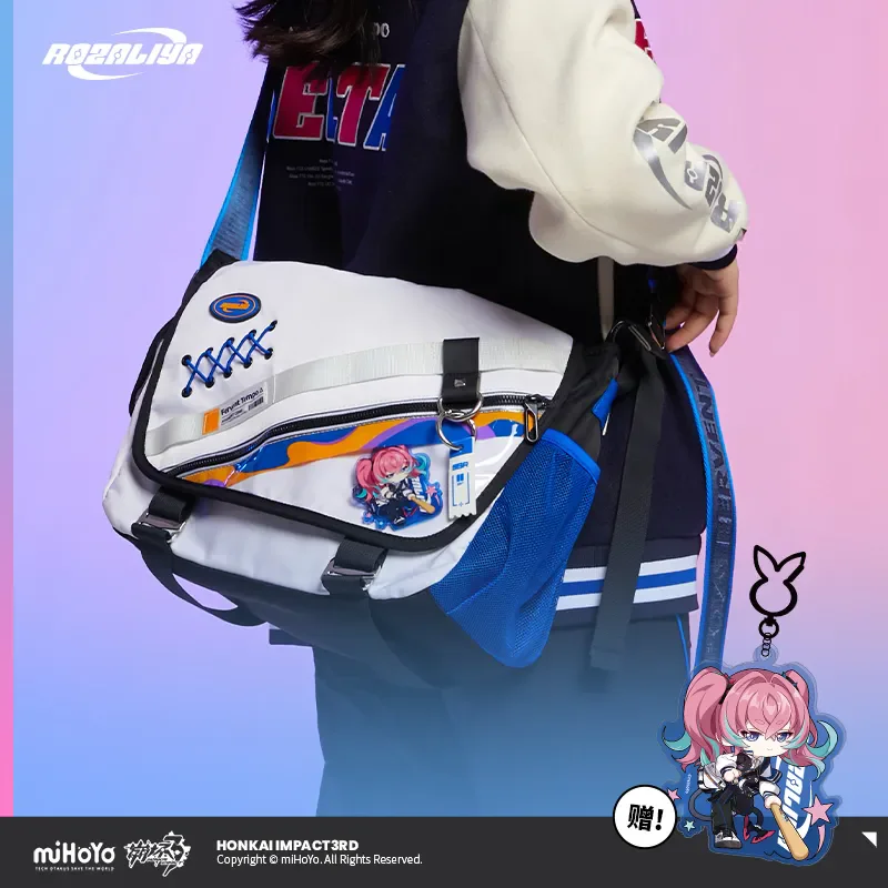 

[Genuine] Game Honkai Impact 3 Fervent Tempo Δ 8-bit Theme Backpack Anime Cosplay Olenyeva Pendat Canvas Satchel Birthday Bag