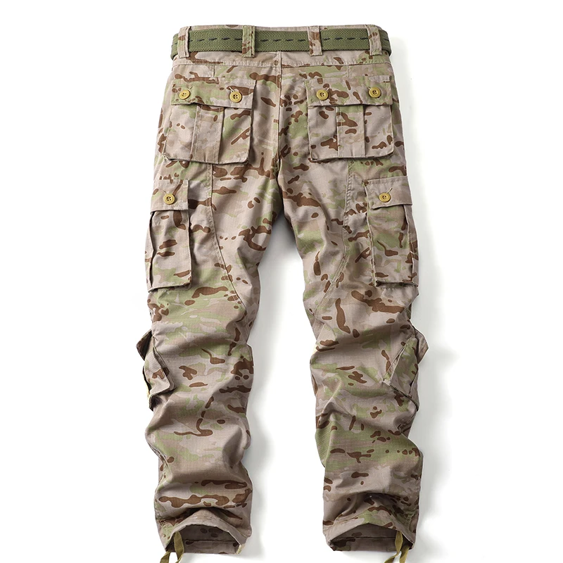 AKARMY Camo Cargo Pants Outdoor Multi-pocket Ripstop  Tactical Camouflage Joggers Outdoor  Pure Cotton Camouflage  Pants