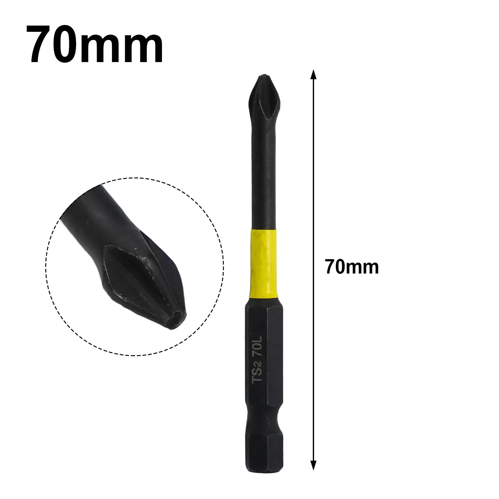 New Practical Screwdriver Bit Cross Magnetic Bit Non-Slip Wind Batch Black Electric Hand Drill Hand Drill Hex Shank