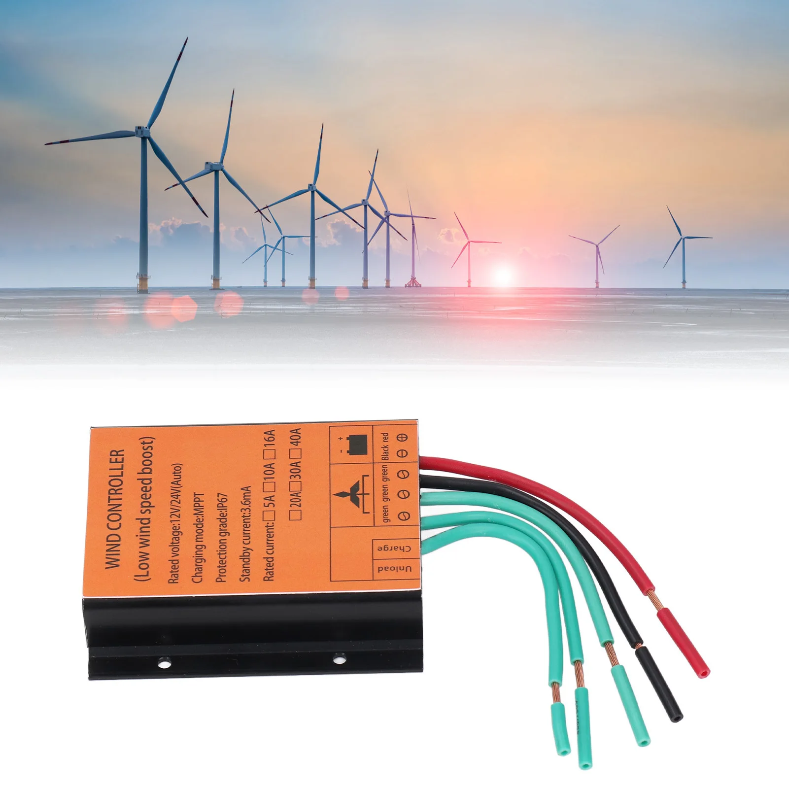 ZK30 12V 24V Wind Turbine Controller 300W‑1000W Step Up Type MPPT PWM Wind Charge Controller 16A