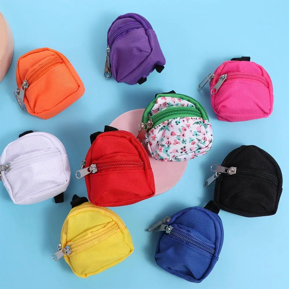 선물 인형 액세서리 지퍼가 달린 어린이 선물 1/6 BJD 배낭 BJD 인형 Schoolbag 소형 인형 가방 인형 배낭 인형 가방