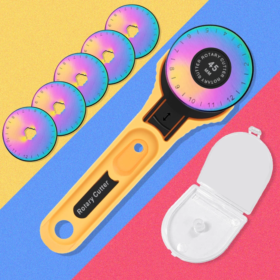 45 مللي متر قاطع قماش دوار أداة قطع يدوية من الجلد لأدوات صياغة خياطة اللحف بنفسك