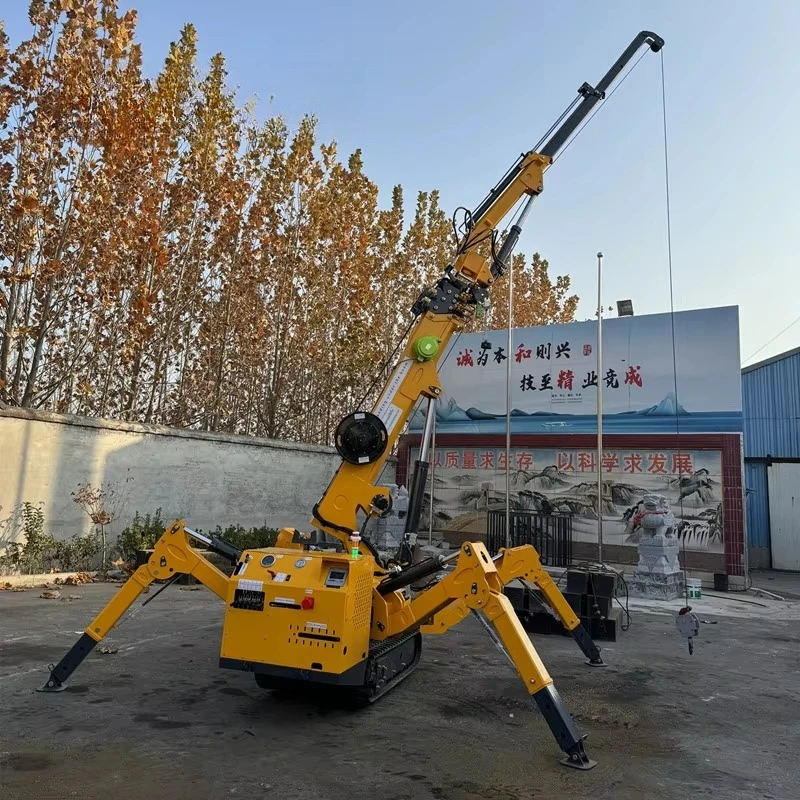 YG رافعة عنكبوت صغيرة مع Fly Jib 15 متر رافعة عنكبوتية مثبتة على الشاحنة الهيدروليكية 3 5 8 10 T رافعة عنكبوت زاحفة صغيرة للبناء