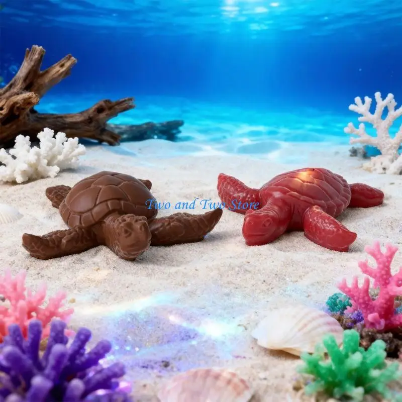 HX6F Practical Silicone Craft Mold Turtles Handmade Supplies Ornament Moulds
