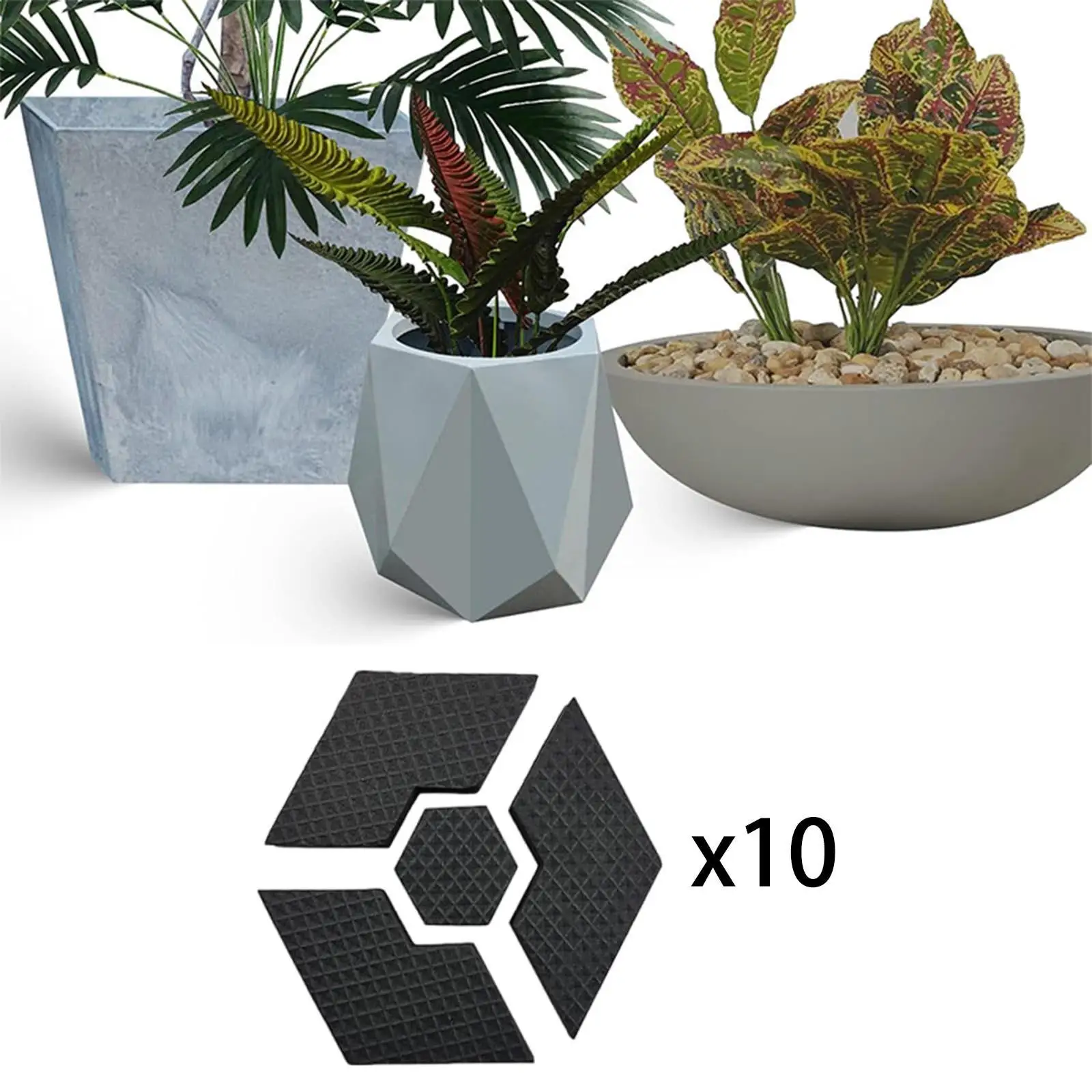 10 Pieces Invisible Pot Feet Premium, Durability, Stable, Easy to Use, Practical Accessories Portable Composable Hexagon Lifters