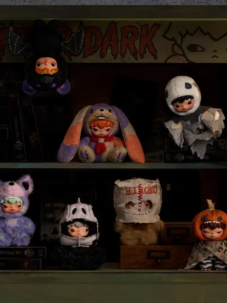POP MART Hirono After Dark Serie Plüschpuppen-Anhänger Blindbox-Spielzeug Überraschungstüte Mystery Box Puppe Niedliche Anime-Figur Ornament Geschenk