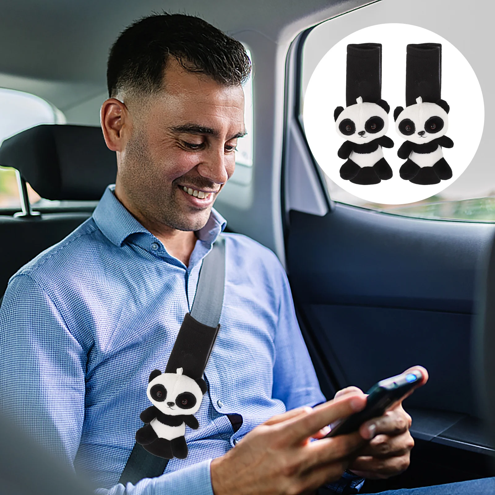 

1 пара наплечных подушечек с пандой, мягкие чехлы для подушек, защита ремня, удобные аксессуары для взрослых