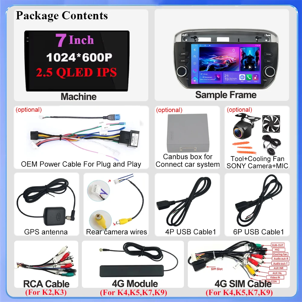 أندرويد 15 Autoradio لشركة فيات لينيا بونتو EVO خط 2012 2013 2014 2015 نظام تحديد المواقع واي فاي Carplay السيارات 2 الدين راديو ستيريو الوسائط المتعددة واي فاي #6