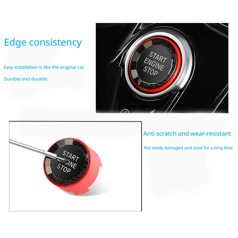 Car Engine START Button Replace Cover STOP Switch Sticker For BMW X1X2X3X4XX5X6F25 F26 F15 F16 F39 F49 F12 F13 G20 G30 G01 G07