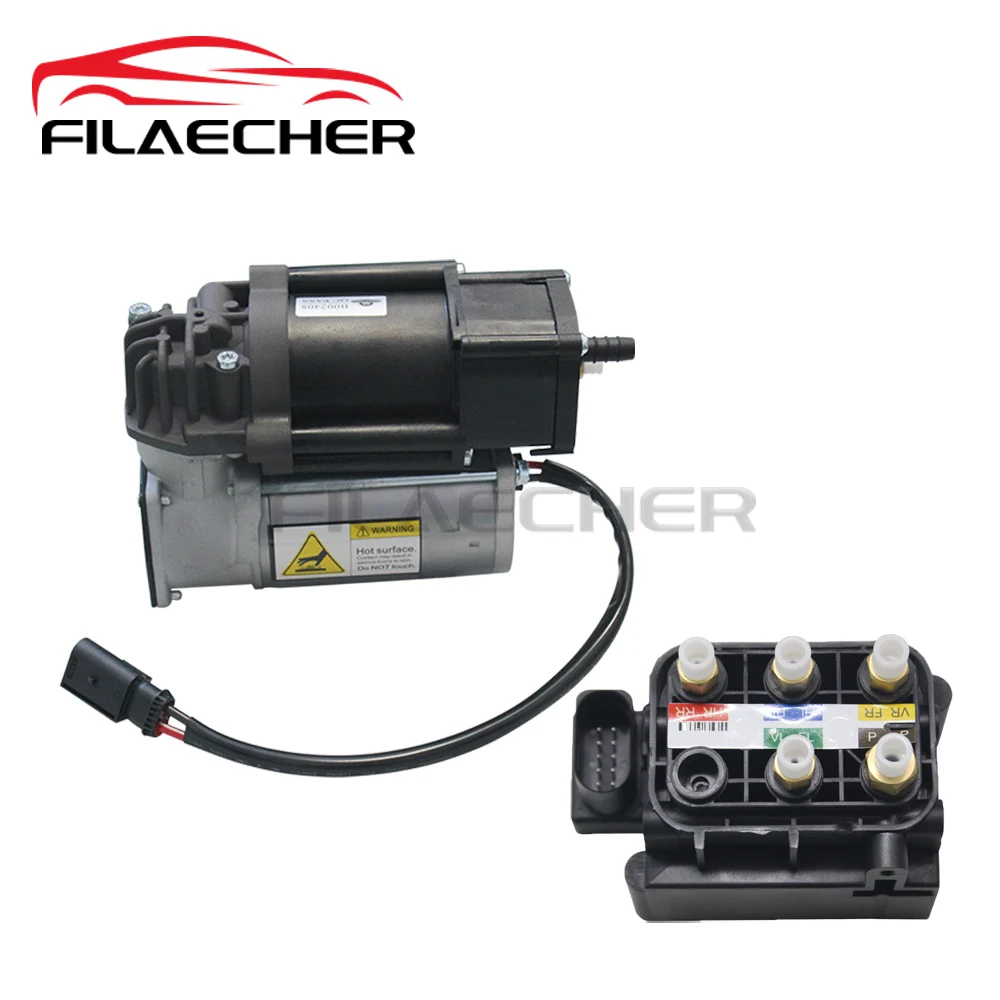 Air Suspension Compressor Pump with Solenoid Valve Block For Mercedes C-Class E-Class W205 W213 S205 C205 0993200058 2053200104