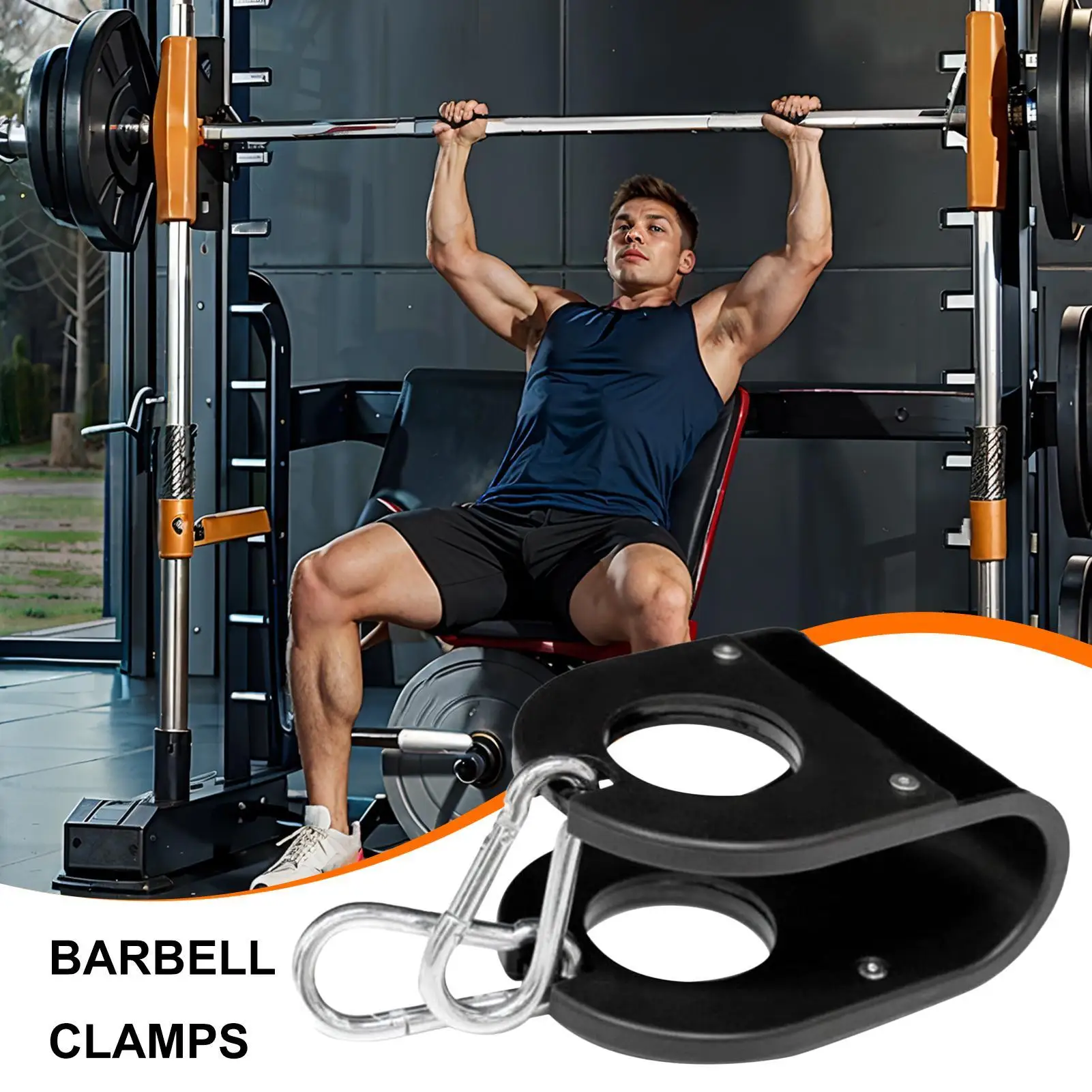 U Shaped Clip Load Dumbbells on Barbells Hook Dumbbells on Dip Belt for Home Gym T Bar Row Grip Attachment Gym Barbell Clip