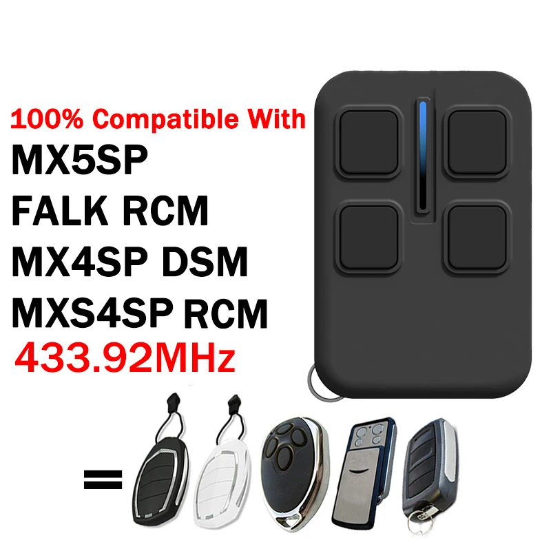 MOTORLINE Garage Command Remote Control FALK RCM MX4SP 433.92MHz Gate Remote Control