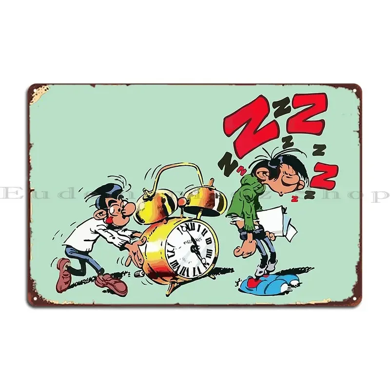 Gaston Goof Sleeping Metal Sign Personalized Classic Cinema Party Club Tin Sign Poster