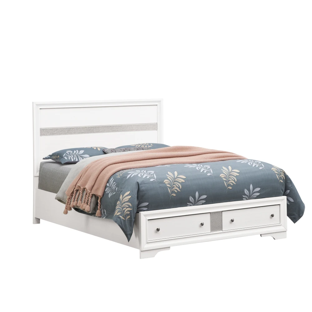 

Madrid G02390B-QB Queen Bed , White