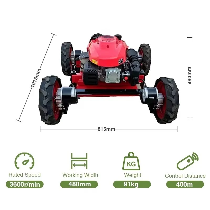 Self-charging generator battery remote control lawn mowing robot