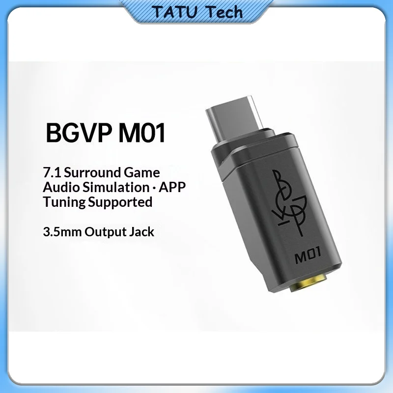 BGVP M01 Portable Lossless USB DAC Headphone Amp Type C To 3.5mm Audio Adapter HiFi Decoder Dongle For Phone Tablet PC