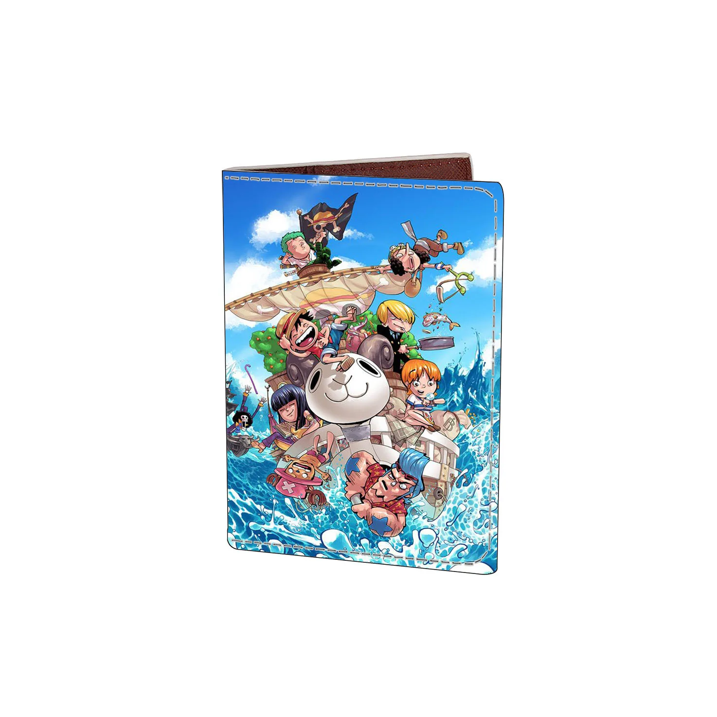 One Piece Possport Cover Luffy Cartoon Anime PU Outdoor Travel Passport Case for Women Men Document ID Card Holder Unisex