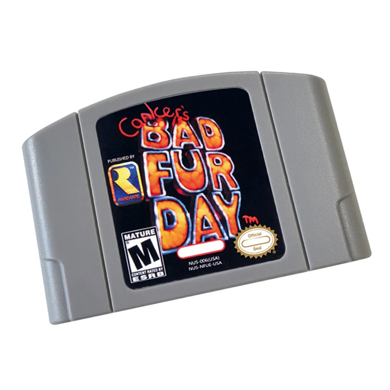 BAD FUR DAY 64 Bit  Video Game Cartridge For US And EU Version Game Console